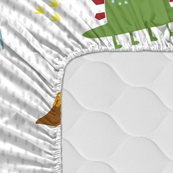 Detská bavlnená plachta Moshi Moshi Funnysaurus, 90 x 200 cm-image-2