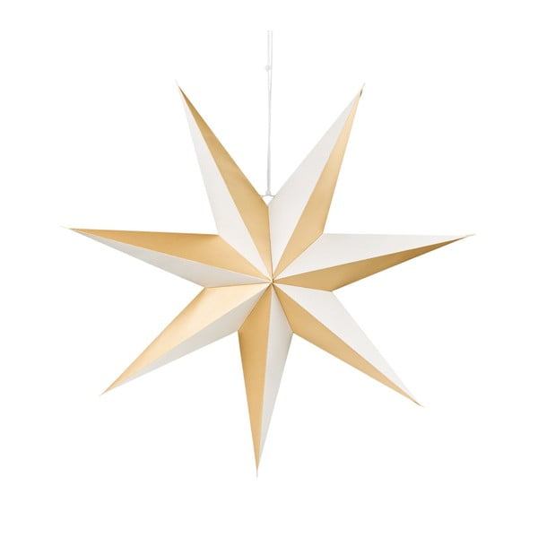 Zlato-biela papierová dekoratívna hviezda Butlers Magica, ⌀ 60 cm