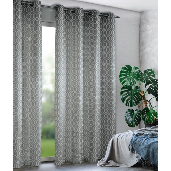 Sivý záves 135x245 cm Dekor – Sehlbach-image-1