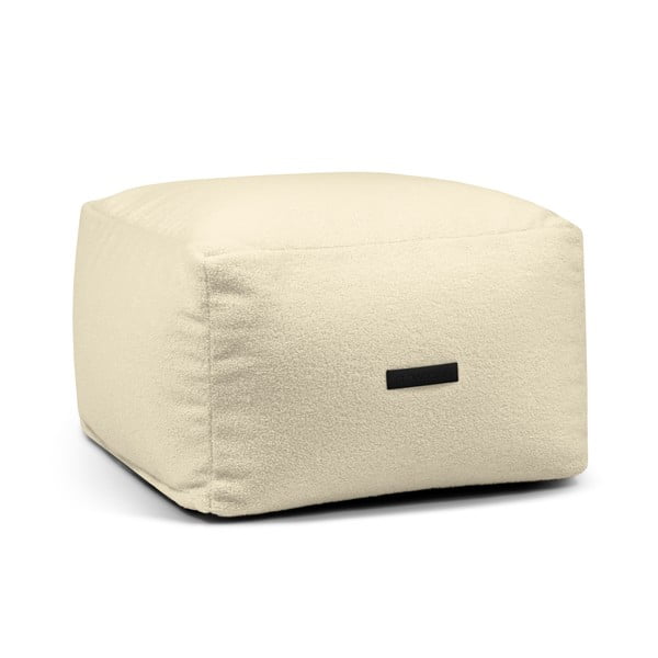 Krémový sedací vak z textílie buklé Softbox MooG – SLOWDOWN