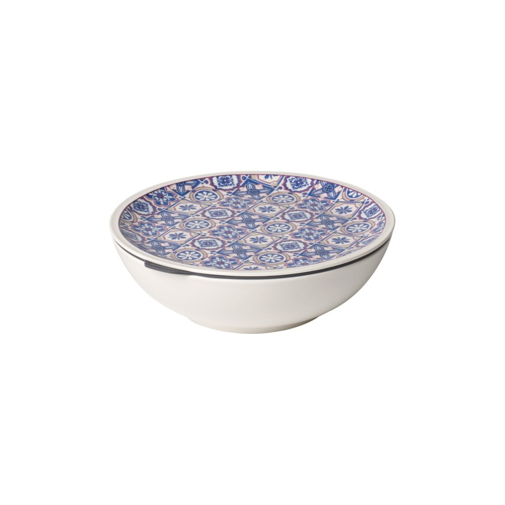 Modro-biela porcelánová dóza na potraviny Villeroy & Boch Like To Go, ø 21 cm