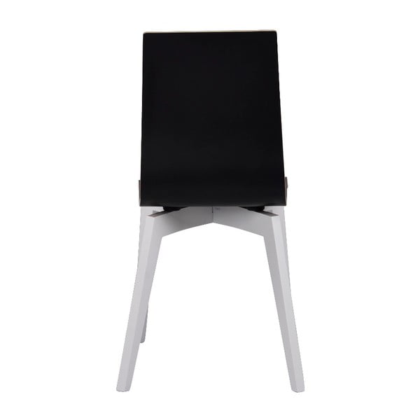 Čierna jedálenská stolička s bielymi nohami Rowico Grace-image-1