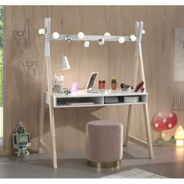 Biely detský písací stôl Vipack Kiddy-image-1