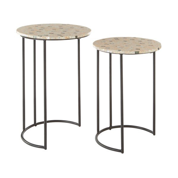Okrúhle odkladacie stolíky v súprave 2 ks ø 38 cm Halle – Premier Housewares