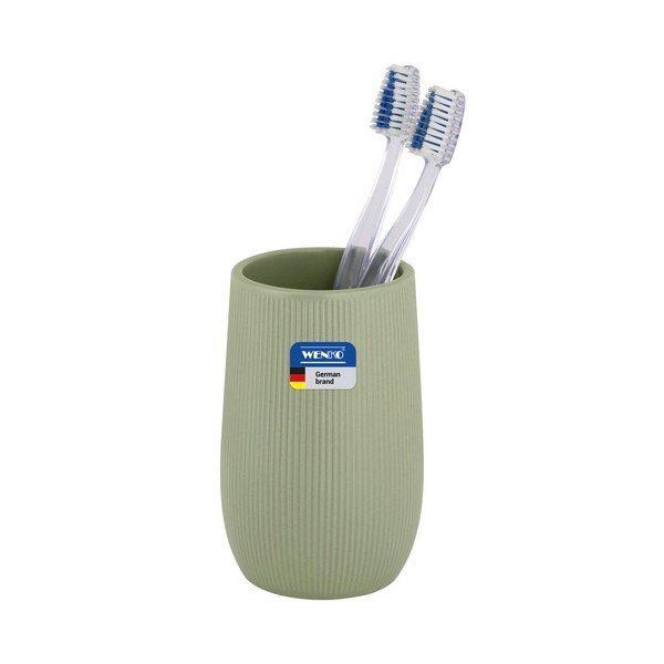 Zelený keramický téglik na zubné kefky Fablo – Wenko-image-2