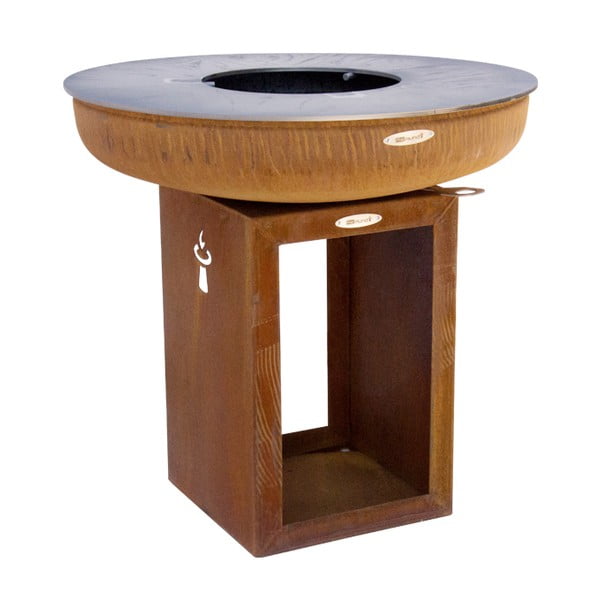 Hnedý vonkajší gril na drevo Remundi Carus M, ø 82 cm-image-3