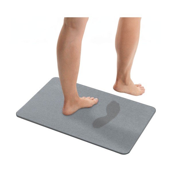 Sivá kúpeľňová predložka z kremeliny 50x80 cm Simi – Wenko-image-3