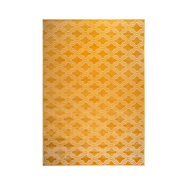 Žltý koberec White Label Feike, 160 × 230 cm