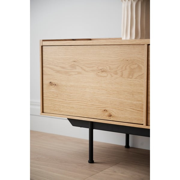 TV stolík v dekore duba v prírodnej farbe 160x56 cm Brewerton - Rowico-image-4