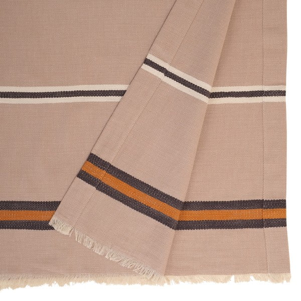 Béžová prikrývka cez posteľ zo zmesi bavlny a ľanu Buldan's Aren, 180 x 240 cm-image-1