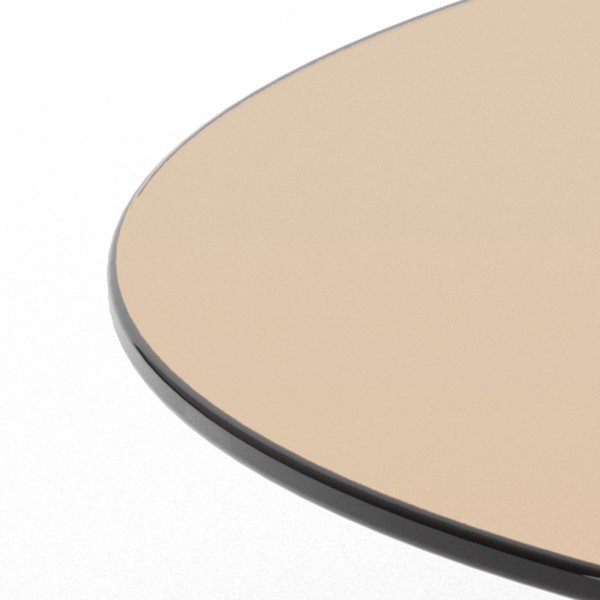 Hnedý sklenený okrúhly konferenčný stolík ø 80 cm Samos – Actona-image-4