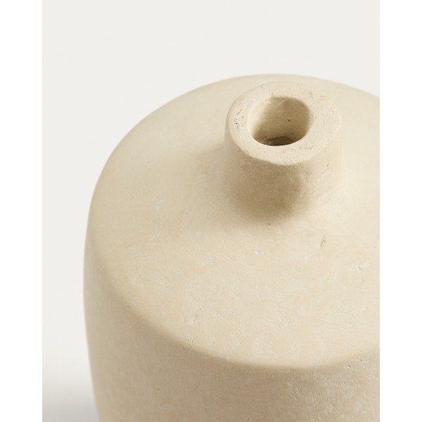 Krémovobiela váza z papiermaša (výška  26 cm) Mireni – Kave Home-image-3