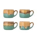 Zelené/hnedé hrnčeky v súprave 4 ks z kameniny 400 ml Sheen – Bloomingville