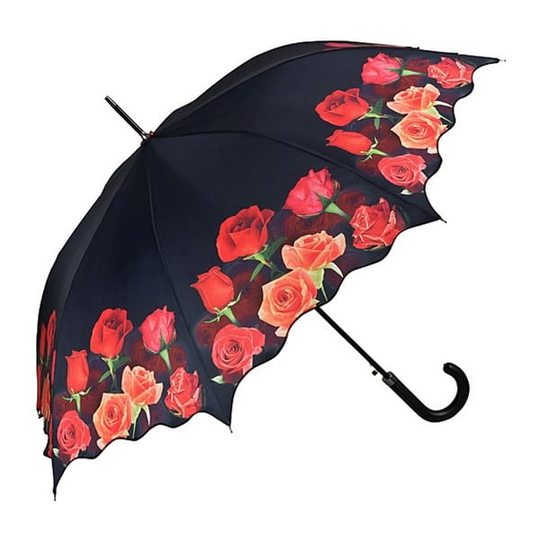 Dáždnik s rúčkou Von Lilienfeld Bouquet of Roses, ø 100 cm