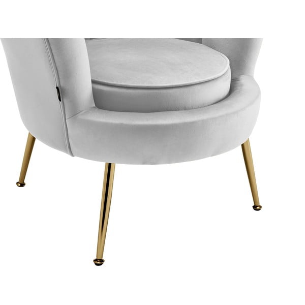 Svetlosivé zamatové kreslo Kelsey – Støraa-image-4