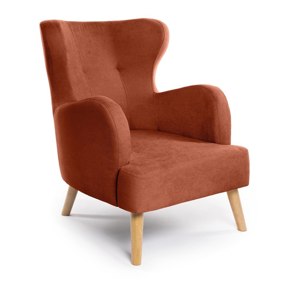 Kreslo ušiak v tehlovej farbe Noemye – Bonami Selection