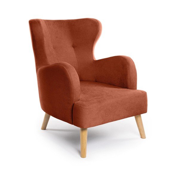 Kreslo ušiak v tehlovej farbe Noemye – Bonami Selection