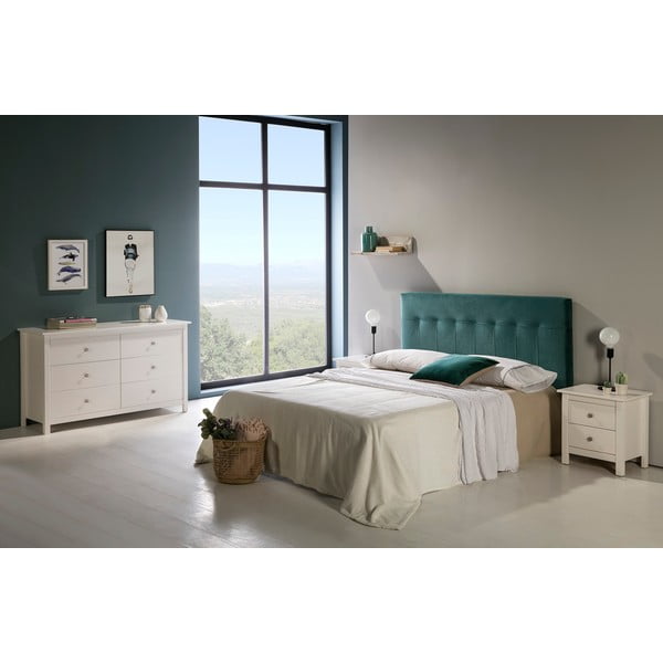 Biela nízka komoda z borovicového dreva 130x80 cm Berna – Marckeric-image-1