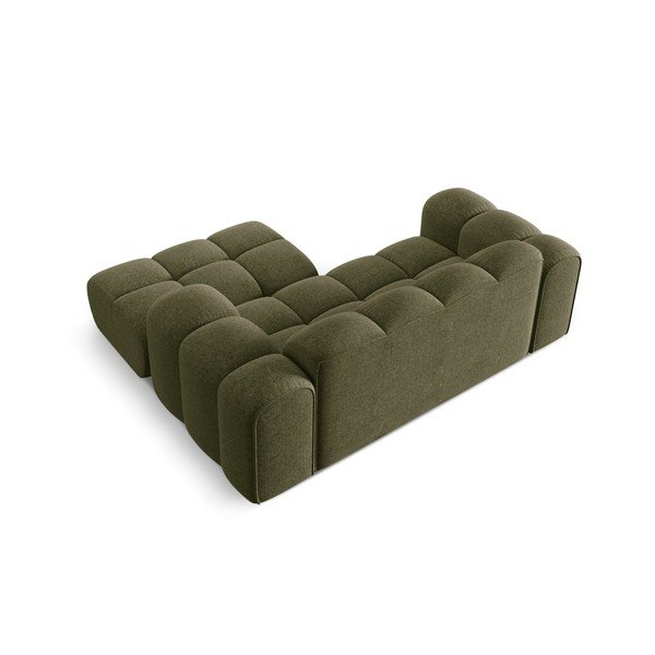 Zelená ženilková rohová pohovka (pravý roh/s leňoškou) Treno – Cosmopolitan Design-image-3