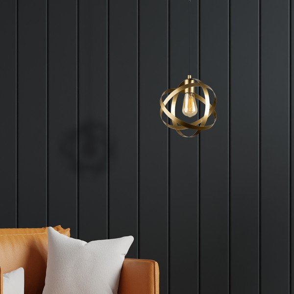 Kovové závesné svietidlo v zlatej farbe Lama – Squid Lighting-image-3