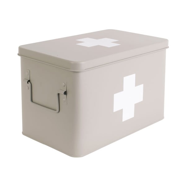 Béžová kovová lekárnička PT LIVING Medicine, šírka 31,5 cm