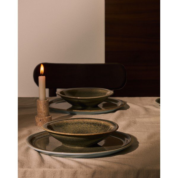 Sivý keramický tanier ø 28 cm Coval – Kave Home-image-1