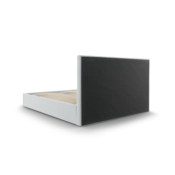 Svetlosivá zamatová dvojlôžková posteľ Mazzini Beds Nerin, 160 x 200 cm-image-4