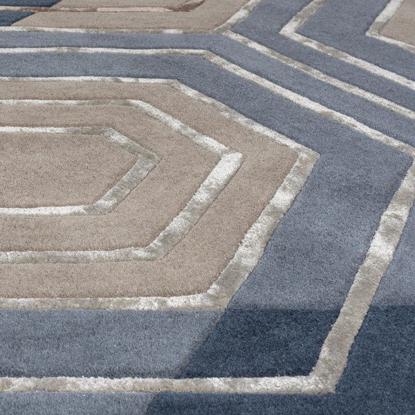 Modrý vlnený koberec Flair Rugs Harlow, 160 x 230 cm-image-2