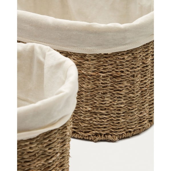 Košíky z morskej trávy v súprave 2 ks 35x25x25 cm Tossa – Kave Home-image-3