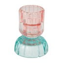 Ružovo-zelený sklenený svietnik Green Gate