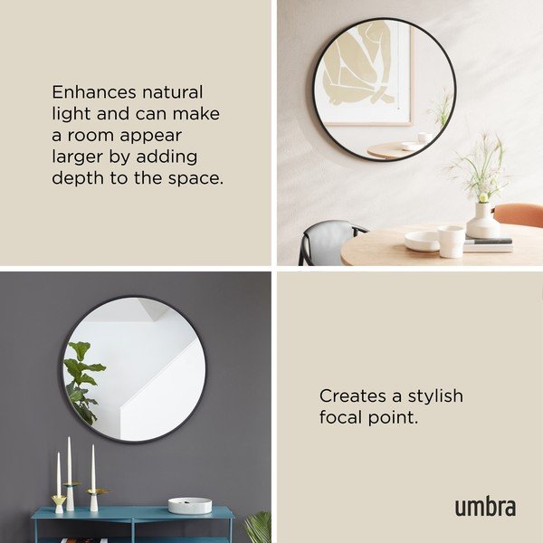 Nástenné zrkadlo ø 94 cm Hub – Umbra-image-4
