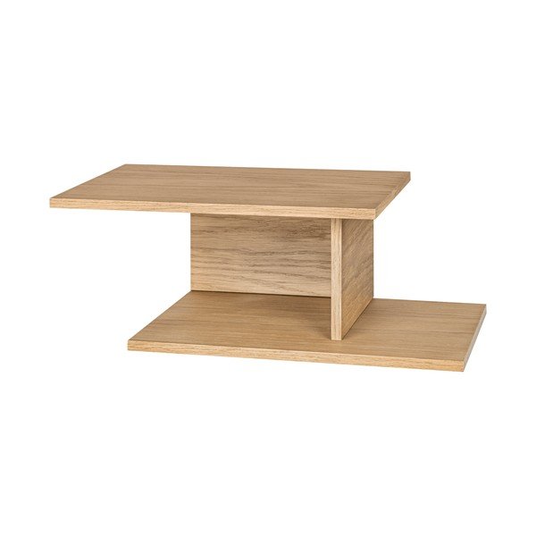 Závesný/s poličkami nočný stolík v dekore duba v prírodnej farbe Tann – noo.ma