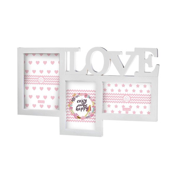 Fotorám na 3 fotografie White Frame, 42 x 26 cm