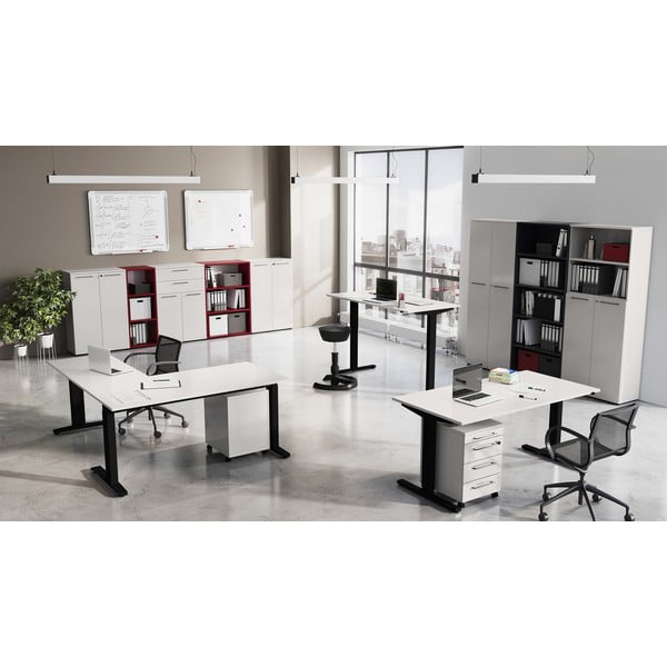 Polohovací pracovný stôl s elektricky nastaviteľnou výškou 80x160 cm Agenda – Germania-image-2