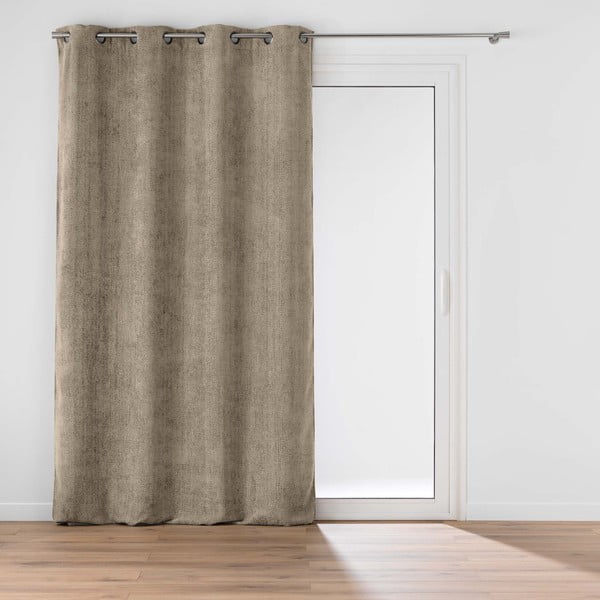 Svetlohnedý záves zo ženilky 140x260 cm Leo – douceur d'intérieur