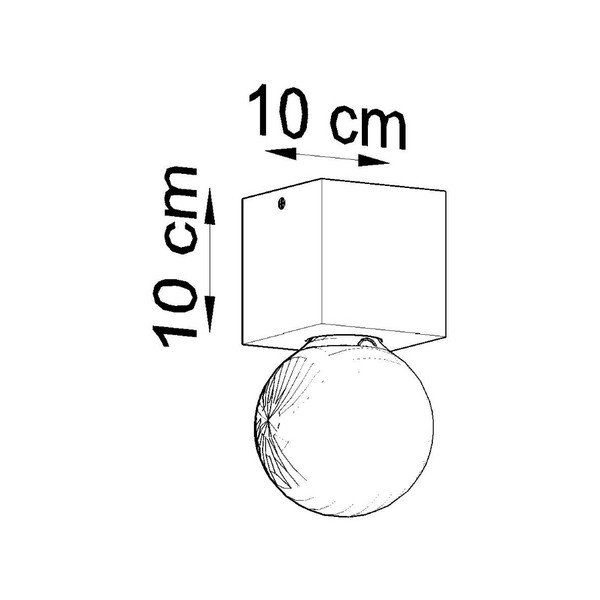 Sivé stropné svietidlo 10x10 cm Gabi – Sollux-image-4