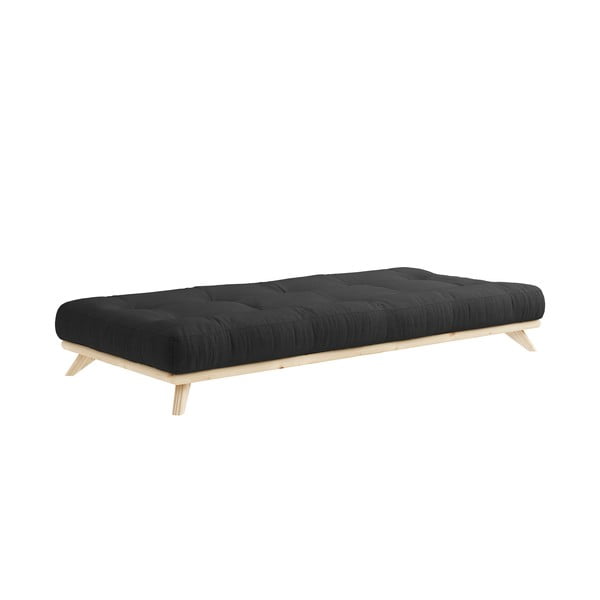 čierna drevená posteľ s roštom 90x200 cm Senza - Karup Design