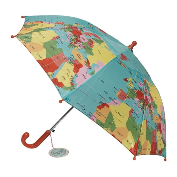 Detský dáždnik s rúčkou Rex London World Map, ⌀ 70 cm