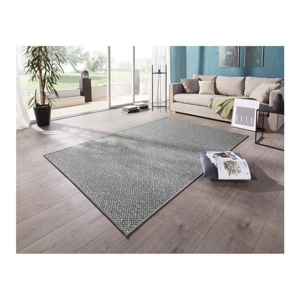 Modrý koberec vhodný aj do exteriéru Elle Decoration Bloom Croi×, 140 x 200 cm-image-1