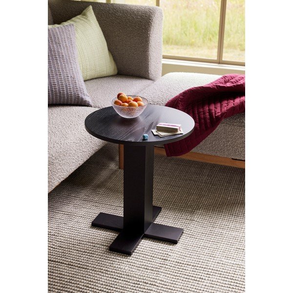 Okrúhly odkladací stolík v dekore duba ø 45 cm Koohi – Hübsch-image-1