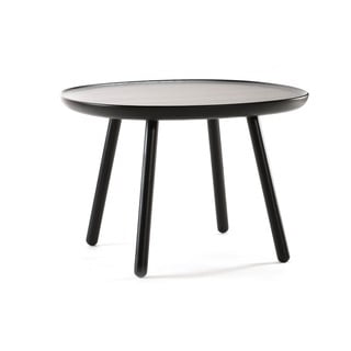 Čierny stolík z masívu EMKO Naïve, ø 64 cm