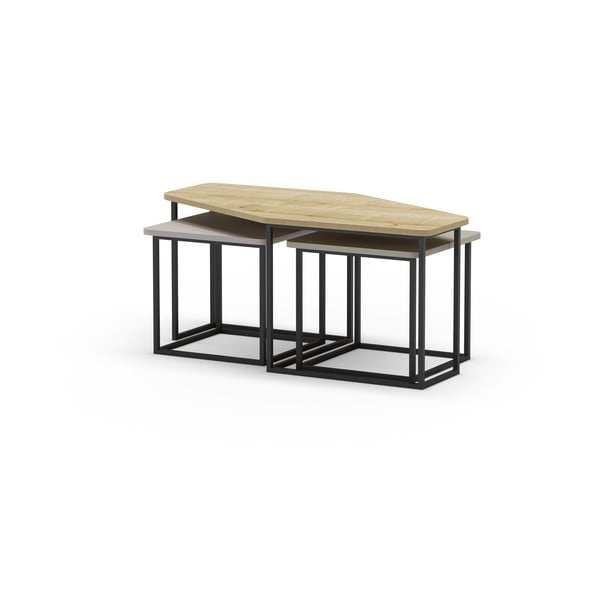 Konferenčné stolíky v súprave 3 ks 60x111,5 cm Zoya – Marckeric-image-4