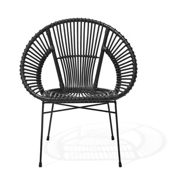 Čierna ratanová stolička Monobeli Noemi