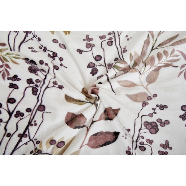 Bielo-hnedé obliečky na jednolôžko z mikroplyšu 140x200 cm Ramita - My House-image-1