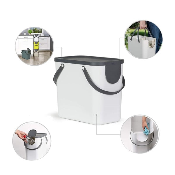 Odpadkový kôš na triedený odpad z recyklovaného plastu 25 l Albula - Rotho-image-2