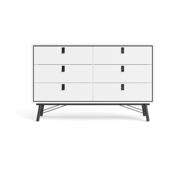 Biela komoda Tvilum Ry, 150 x 95 cm