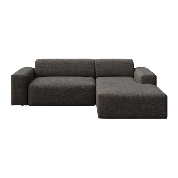 Antracitová rohová pohovka (pravý roh/s leňoškou) Villet – Rodier