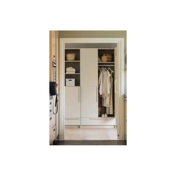 Krémovobiela modulárna skriňa z borovicového dreva 95x215 cm Pure – WOOOD-image-4