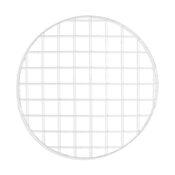 Biela drôtená nástenka Really Nice Things Circle Blanco, ⌀ 59 cm