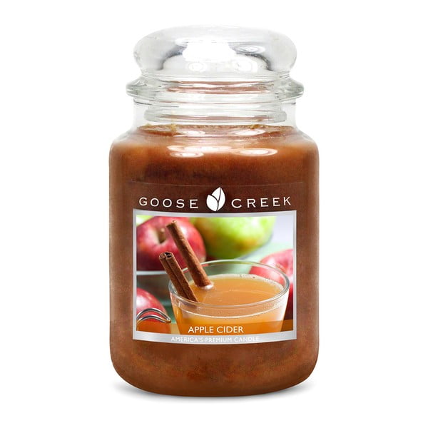 Vonná sviečka v sklenenej dóze Goose Creek Jablkový cider, 150 hodín horenia